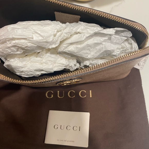 ✨NEW!✨SALE!✨GUCCI✨NWT✨GG GUCCISSIMA RARE HEART LEATHER LARGE POCHETTE BAG CLUTCH - Picture 9 of 14